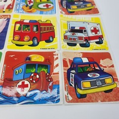 Vintage Medibadge Stickers Emergency Vehicles Farm Animal Fire Truck Police Boat