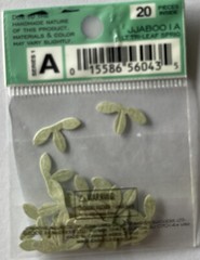 LIGHT GREEN TRI-LEAF SPRIG Die-cut Embellishment(20pc)Jolee’s •Flowers•Garden•••