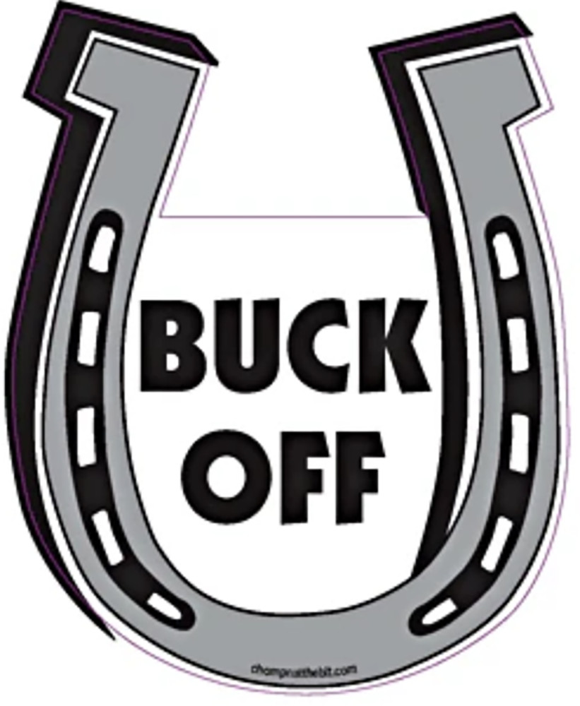 BUCK OFF Horseshoe Magnet for Car or Trailer