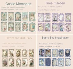 90 Sheets Vintage Scrapbook Paper Kit, Die-Cut Decorative and Decoupage Paper