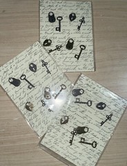 Michaels- 3 Packs Metal Icons Scrapbook Lock & Key Love Crafting Embellishments