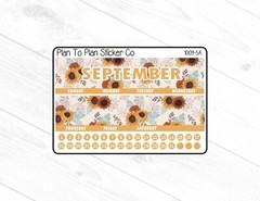 1009-5A~~September 7X9 Monthly View Planner Stickers.