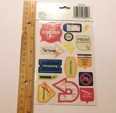 Keepsake Essentials Stickers Lot 2 Sheets Package ~High School~ Creativity Inc