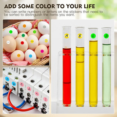 1/4 Inch round Color-Code Dot Stickers,6800 Pcs 0.25 X 0.25 Inch 16 Colors
