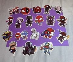 Spider-Man & Venom Superhero Scrapbooking Stickers Lot, Multicolor, Set