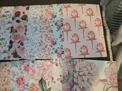 100 PC Scrapbooking JJ Books Of Watercolor Material Paper Pack Pink 5 1/2 X 33/4