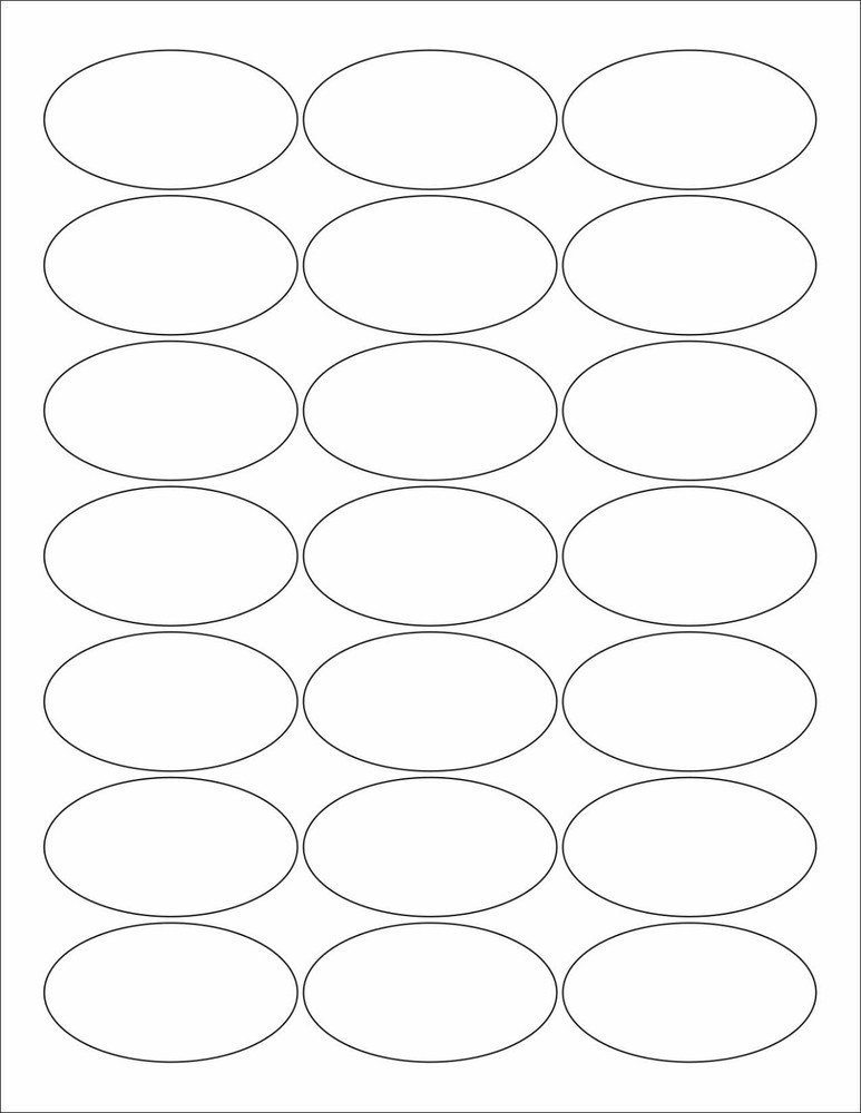 6 SHEETS 1-3/8×2-1/2 INCH OVAL BLANK WHITE STICKERS~8-1/2″x11 Label sheets