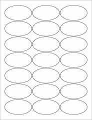 6 SHEETS 1-3/8×2-1/2 INCH OVAL BLANK WHITE STICKERS~8-1/2″x11 Label sheets