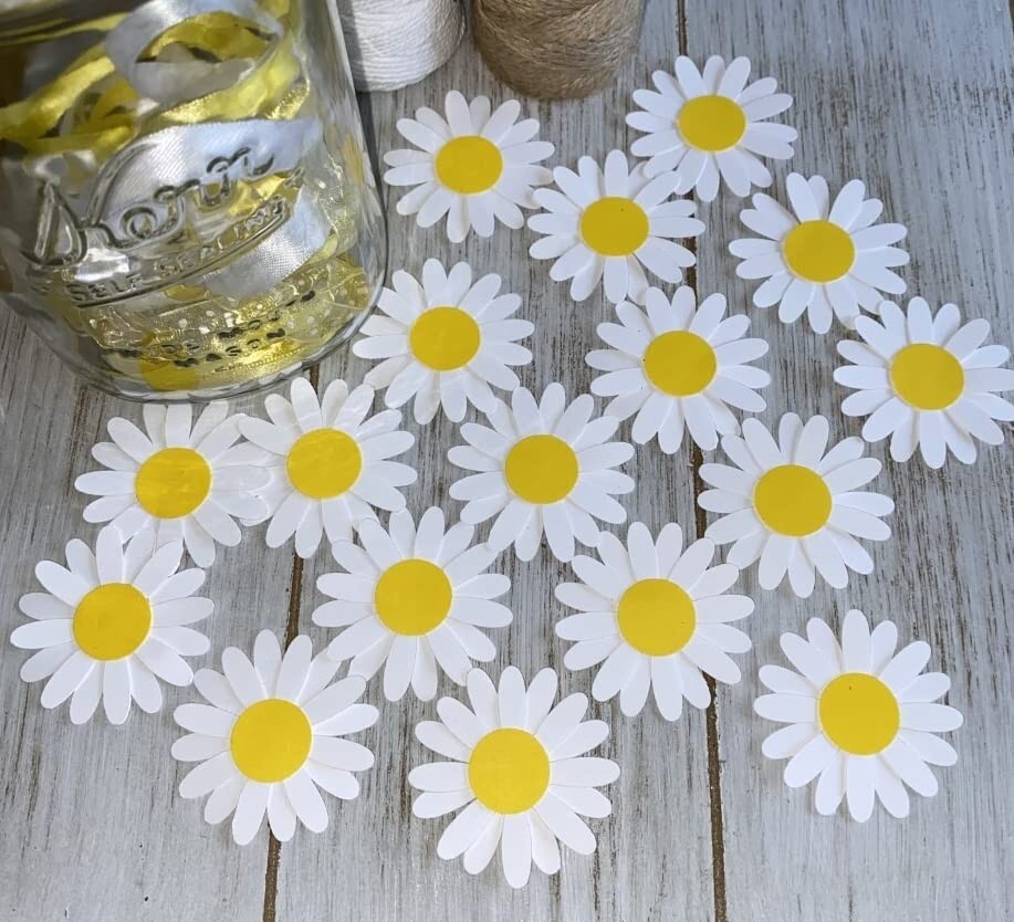 Daisy Flower Confetti – Daisy Table Scatter Confetti – 25 flowers