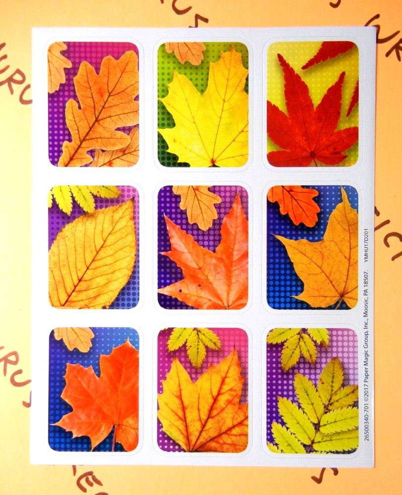 Fall Leaves Eureka Sticker Sheet
