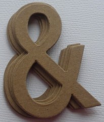 (5) 2 1/4″ AMPERSAND – & Punctuation Raw Bare Chipboard Die Cuts