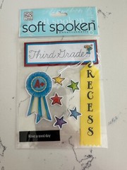 Me & My Big Ideas Soft Spoken Embellishments Third Grade A+ Ribbon Stars Recess