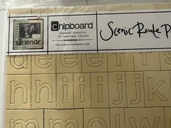 Scenic Route Paper Co Chipboard Alphabet Redmond Cream Lowercase Letter Stencil
