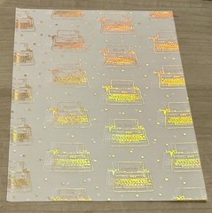 New Happie Scrappie Gold Typewriters Vellum Full Sheet