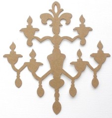 {3} *ViNTAGE CHANDELIER* Raw Bare Chipboard Die Cuts – 4 3/4″ x 5″