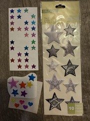 Lot Of Vintage Stars Stickers Hearts Mrs Grossmans Sandylion Craft School