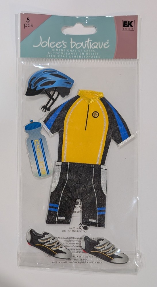 Jolee’s Cyclist Biker Biking Scrapbooking Stickers