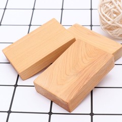 3Pcs Yellow Wood Craft Blocks Unfinished for DIY Projects Rustic Displays