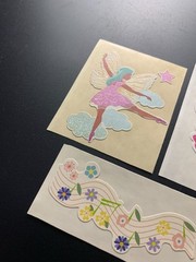 FAIRY MUSIC RAINBOW BUTTERFLY FANTASY MAGICAL vintage sticker decal MODS 1983