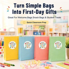 120 PCS Back to School Stickers for Students Teachers Classroom, Round First …