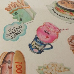VTG Forget Me Not Scratch-N-Sniff Stickers Food American Greetings Sealed 1984