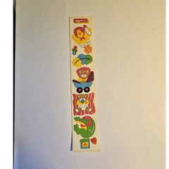 Vintage 1984 Toots by Cardesign Inc. «Baby Toots» Bear Stickers Strip #MUS 216