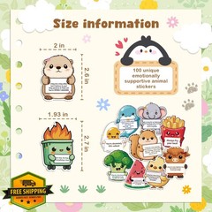 slapaflife Emotional Support Animal Stickers 100PCS