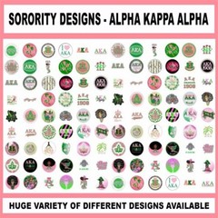 100 Precut SORORITY BOTTLE CAP CHARM TRAY IMAGES 1 inch ALPHA KAPPA ALPHA – AKA
