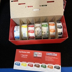 Day of The Week 1″ Circle Permanent Labels, Monday-Sunday, Dispenser Box Incl…