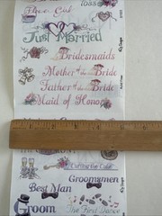Bride & Groom Sticker ROLL NRN Designs Scrapbook Stickers Wedding Titles
