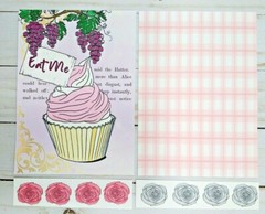 100 Pcs~Alice In Wonderland~Junk Journal Starter Kit~Scrapbooks~Planners~Crafts