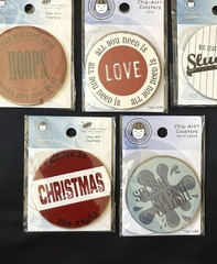 8 Assorted Vintage Li’l Davis Chip-Art Paper Coasters Scrapbooking DIY Craft NEW
