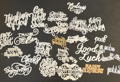 LRG Lot Metal Die Cuts Crafts Card Making Scrapbook Words / Sayings
