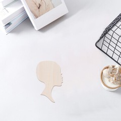 12PCS Head Silhouette Wooden Cutout African Woman Face Cutout Door Wall Hanging