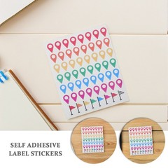 336Pcs Reusable Color Label Stickers for World Map Adventure Markers Multi Color
