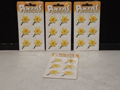 4 PACKS- VINTAGE SCANNER PUFFY DAFFODILS DIMENSIONAL STICKERS NEW SEALED