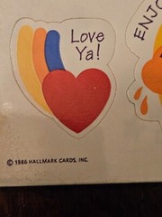 Lot Of 2 Vintage 1986 Hallmark Rainbow Pride Stickers Complete 2 Loose Sheets 18