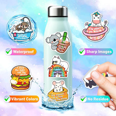200 PCS Cute Animal Motivational Stickers for Water Bottles, Scrapbooks, Laptops