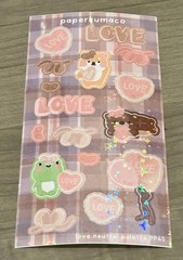 NEW PaperKumaCo “Love Neutral Palette” ❤️ Sticker Sheet Paper Kuma Co Stickers