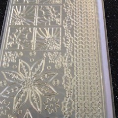 MAGENTA STYLE Stars Christmas STARS BORDERS Peel Off Sticker HOLIDAYS SILVER
