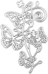 for Butterfly Metal Die Cuts Flower for Butterfly Lace Border Carbon Steel Cutti