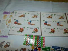 LARGE LOT VTG STICKERS 90s SOME SEALED FLORAL COUNTRY BEARS SUSAN WINGET ART 3D