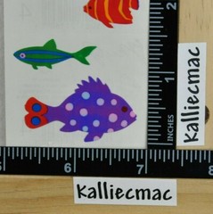 Mrs Grossman OPAL TROPICAL FISH Stickers 1/2 Sheet