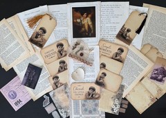Vintage Rabbit Junk Journal Kit Ephemera Bunny Storybook Cottagecore Scrapbook