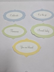 Creative Memories Set Of 11 Baby Title Scrapbook Die Cuts Blue Yellow Green