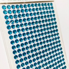Blue Gem Stickers 5mm Scrapbook Embellishments Rhinestone 3D Bling Your Thing