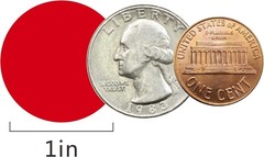 Color-Coding Dot Stickers – Bright Red, 1000 Pack