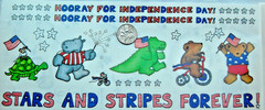 Tumblebeast stickers July 4th America USA patriotic flag hippo turtle gator bear