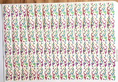 Vtg 1987 Mrs Grossman’s Stickers 42 Strips Confetti