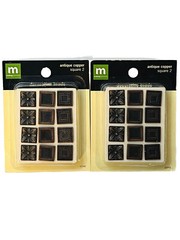 Making Memories Antique Copper Square 2 Decorative Brads 12 Pk Lot Of 2 New
